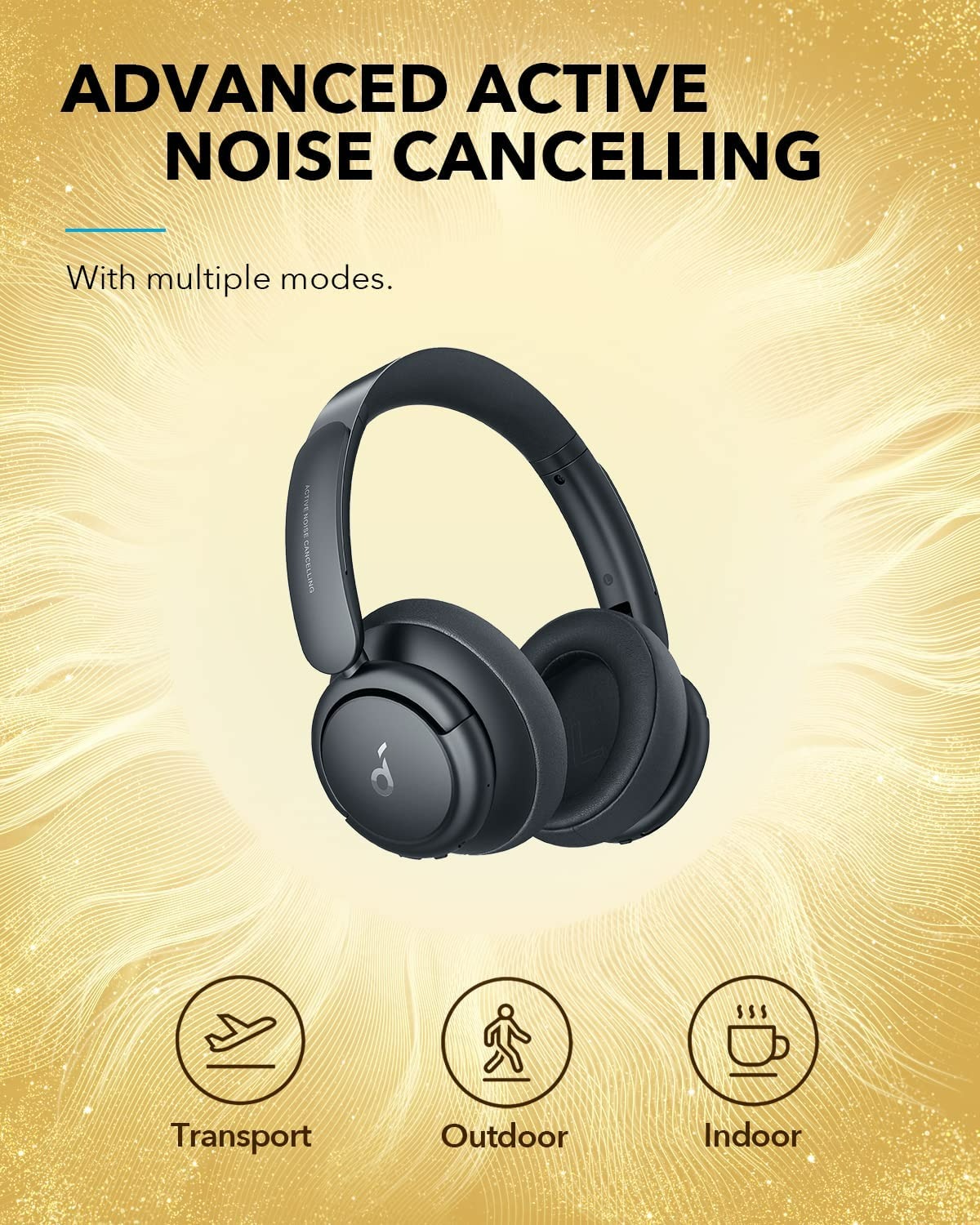 SOUNDCORE BY ANKER LIFE Q35 MULTI MODE ACTIVE NOISE CANCELLING HEADPHONES - SIYAH