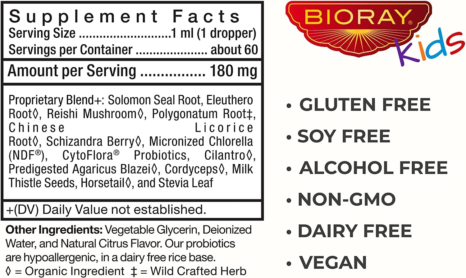 BIORAY KIDS NDF FOCUS - CITRUS - 4 FL OZ
