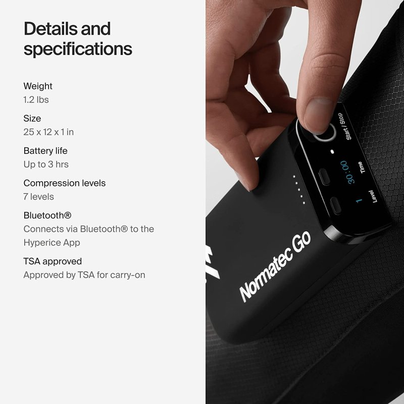 HYPERICE NORMATEC GO - PORTABLE DYNAMIC AIR COMPRESSION DEVICE