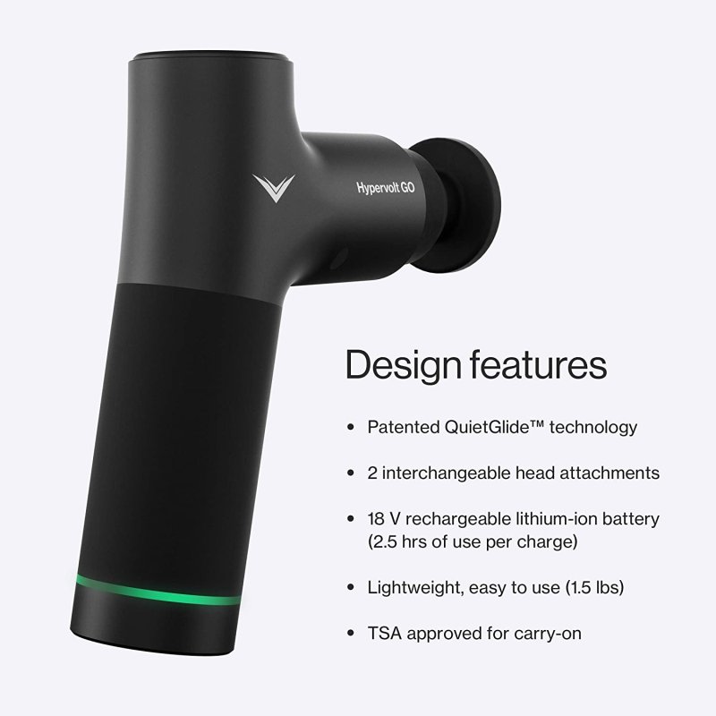 HYPERICE HYPERVOLT GO - DEEP TISSUE PERCUSSION MASSAGE GUN