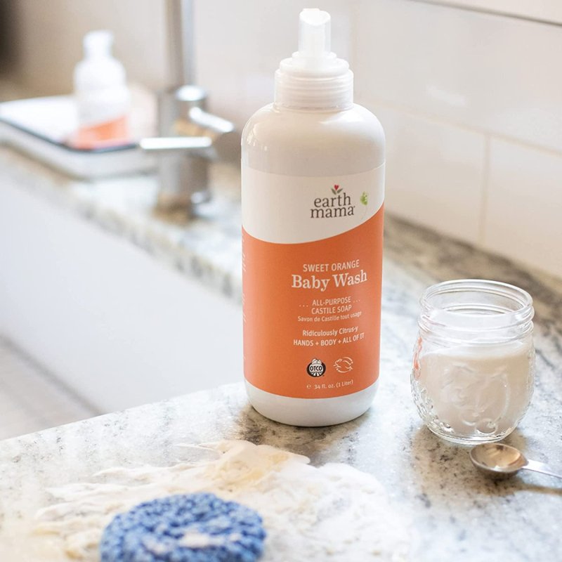 EARTH MAMA SWEET ORANGE FOAMING HAND & BODY WASH - 34 FL OZ - 2 ADET