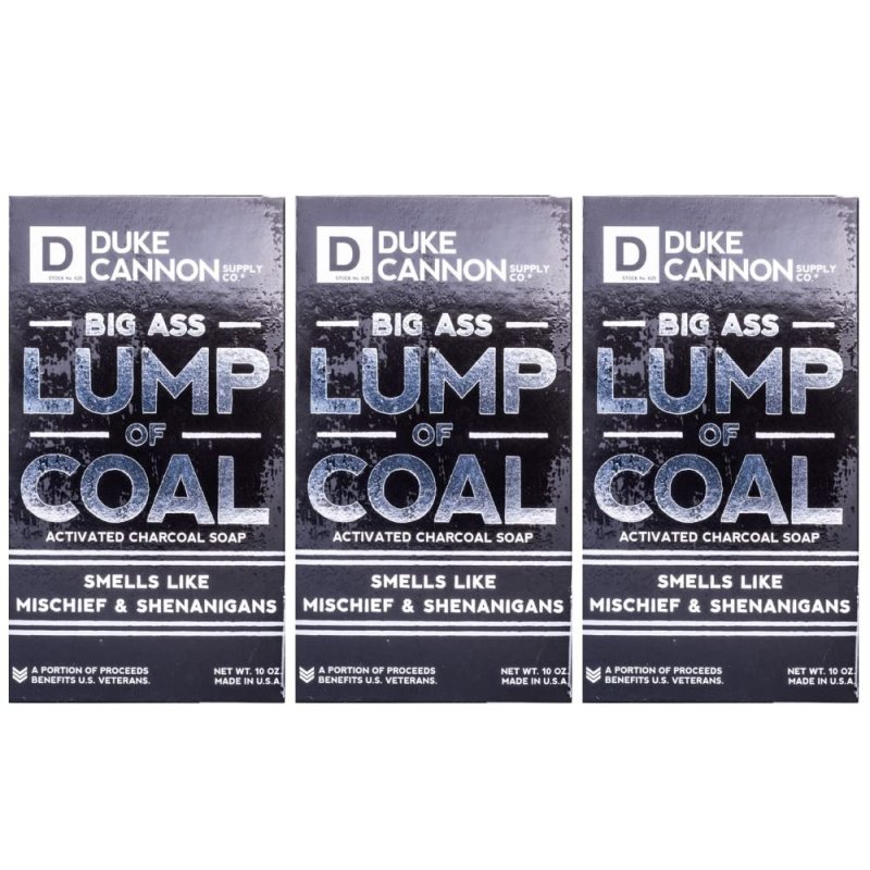 DUKE CANNON SUPPLY CO. COAL SOAP BAR - 10 OZ - 3 ADET