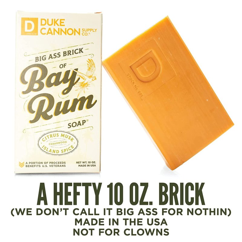DUKE CANNON SUPPLY CO. SOAP BAR BAY RUM - 10 OZ - 3 ADET