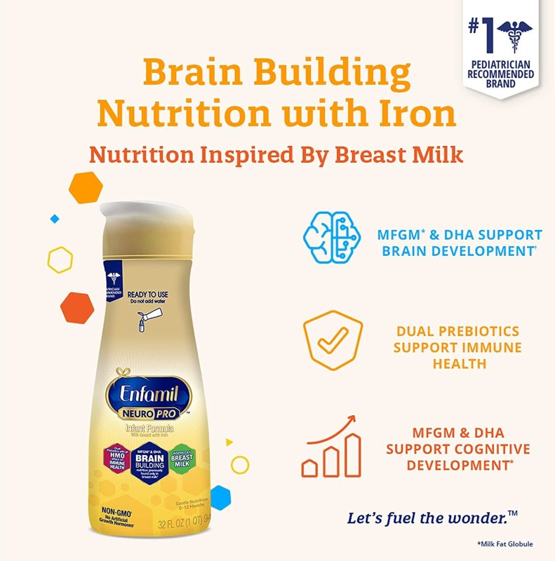 ENFAMIL NEUROPRO READY TO USE BABY FORMULA - 32 FL OZ - 6'LI PAKET