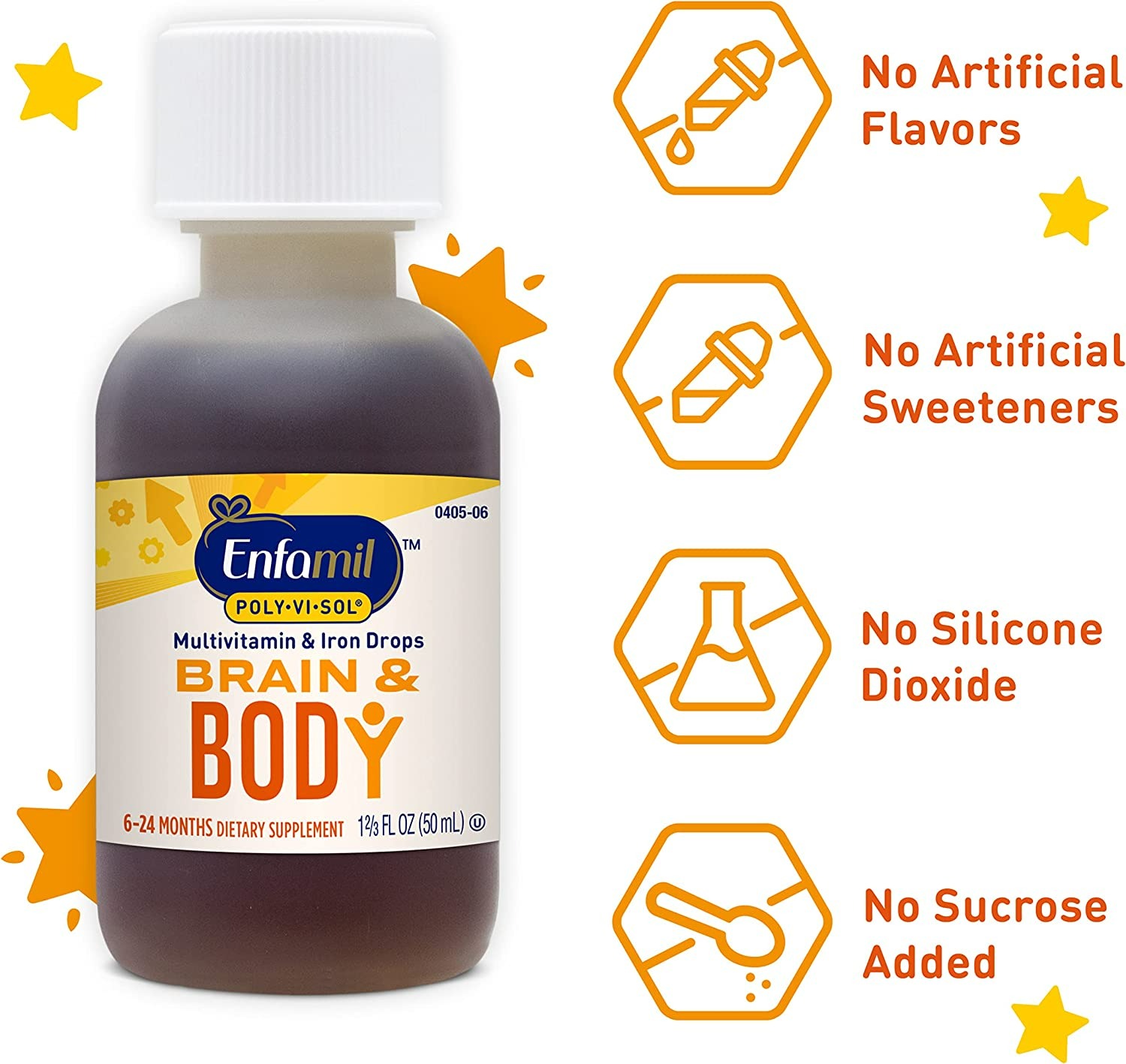 ENFAMIL BABY VITAMIN POLY-VI-SOL WITH IRON MULTIVITAMIN SUPPLEMENT DROPS - 50 ML - 3'LU PAKET