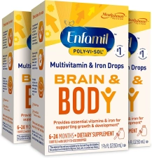 ENFAMIL BABY VITAMIN POLY-VI-SOL WITH IRON MULTIVITAMIN SUPPLEMENT DROPS - 50 ML - 3'LU PAKET