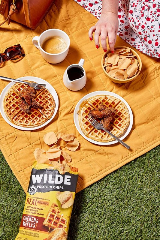 WILDE CHICKEN AND WAFFLES CHICKEN CHIPS - 2.25 OZ - 8'LI PAKET