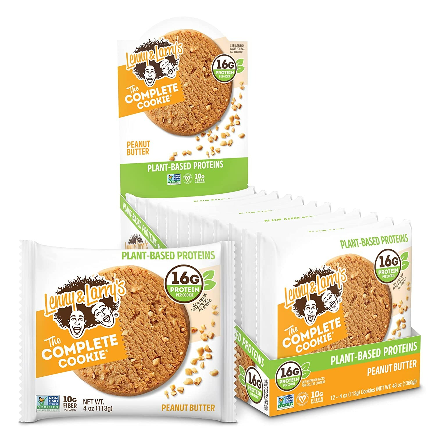 LENNY & LARRY'S THE COMPLETE COOKIE - PEANUT BUTTER - 4 OZ COOKIE - 12 ADET