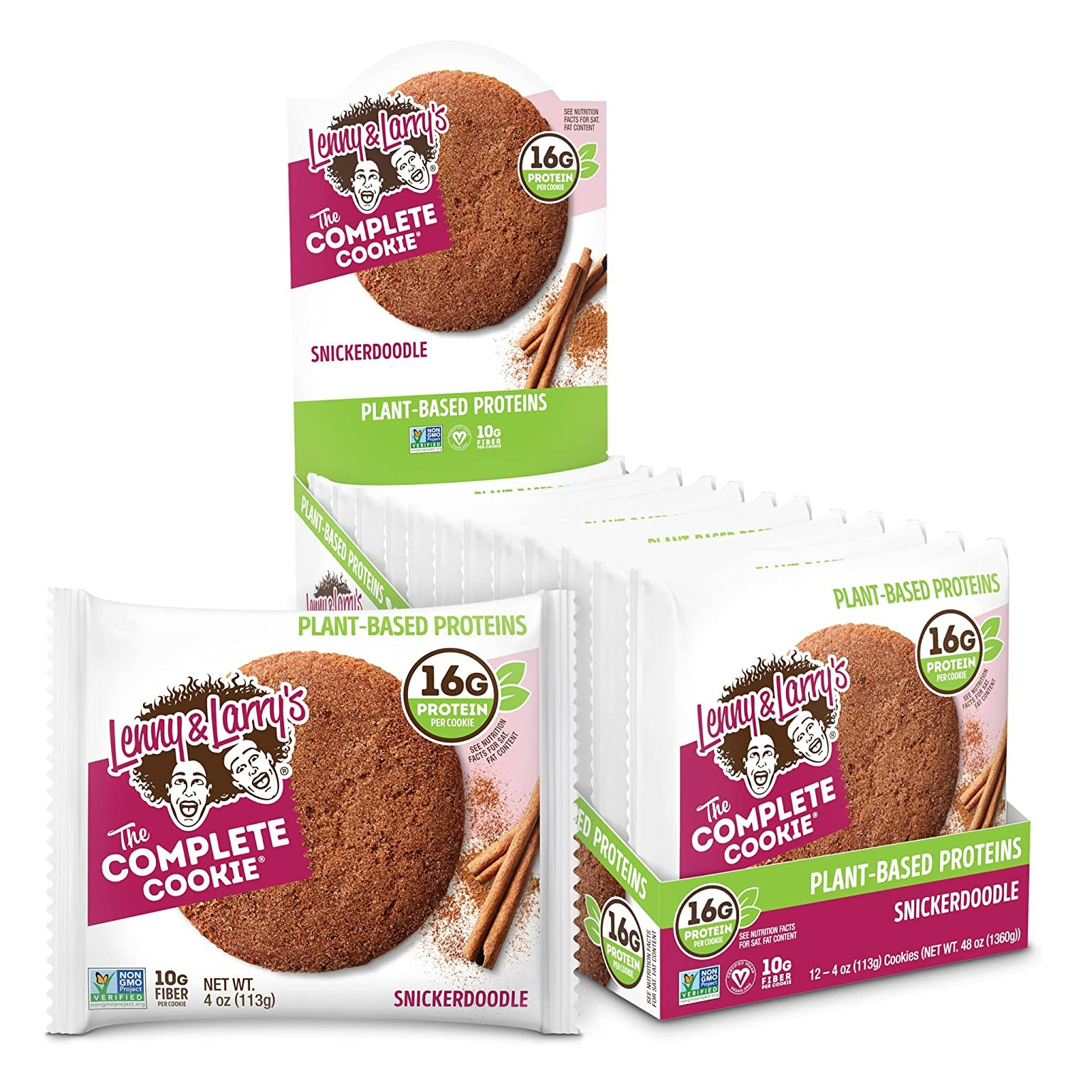 LENNY & LARRY'S THE COMPLETE COOKIE - SNICKERDOODLE - 4 OZ COOKIE - 12 ADET