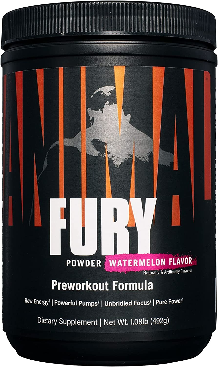ANIMAL FURY PRE WORKOUT POWDER SUPPLEMENT - 16.96 OZ