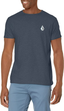 VOLCOM MEN'S BLAQUEDOUT SHORT SLEEVE TEE - LACIVERT