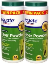 EQUATE SUGAR-FREE FIBER POWDER - 90 PORSIYON - 12.3 OZ - 2 ADET