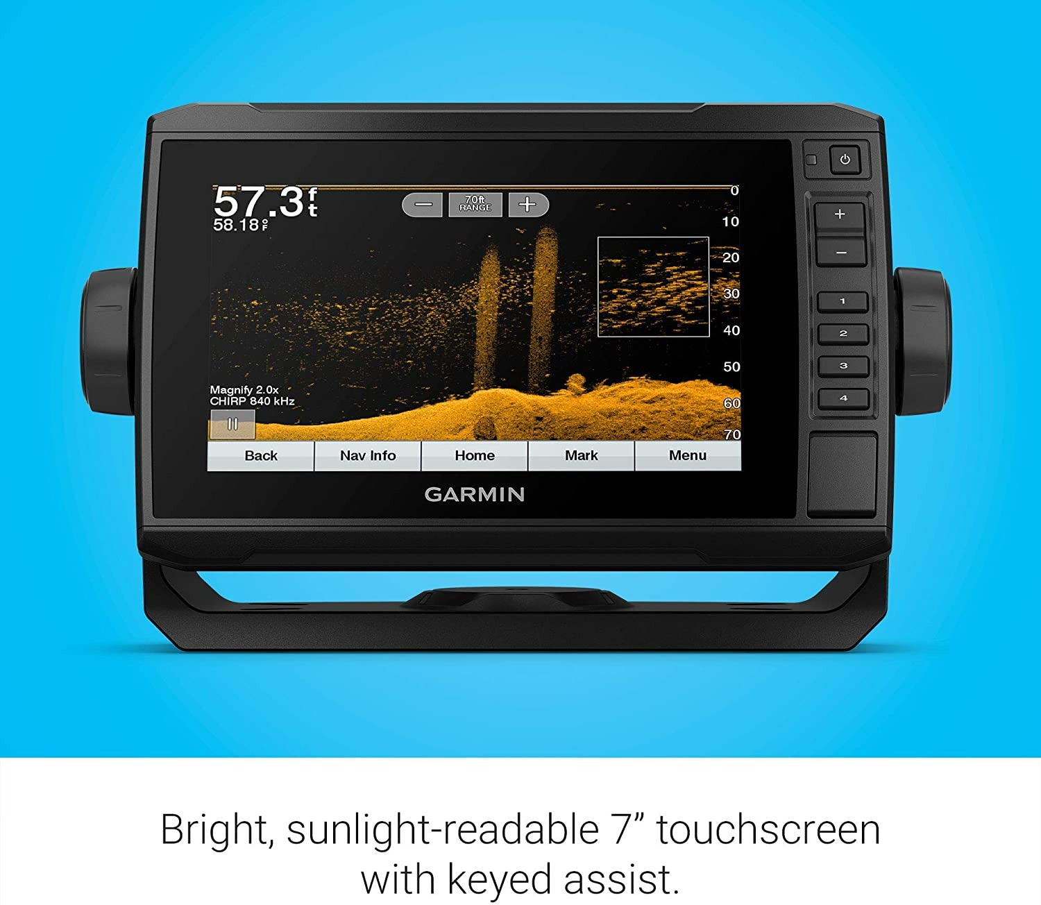 GARMIN ECHOMAP UHD 74CV - 7" KEYED-ASSIST TOUCHSCREEN CHARTPLOTTER