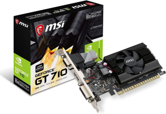 MSI GAMING GEFORCE GT 710 2GB GDRR3 64-BIT HDCP SUPPORT DIRECTX 12 OPENGL 4.5 SINGLE FAN LOW PROFILE GRAPHICS CARD