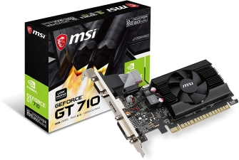 MSI GAMING GEFORCE GT 710 2GB GDRR3 64-BIT HDCP SUPPORT DIRECTX 12 OPENGL 4.5 HEAT SINK LOW PROFILE GRAPHICS CARD