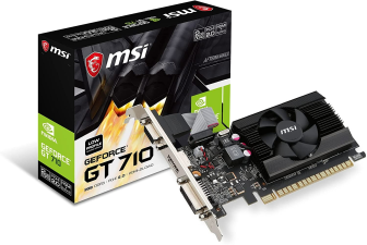 MSI GAMING GEFORCE GT 710 2GB GDRR3 64-BIT HDCP SUPPORT DIRECTX 12 OPENGL 4.5 HEAT SINK LOW PROFILE GRAPHICS CARD