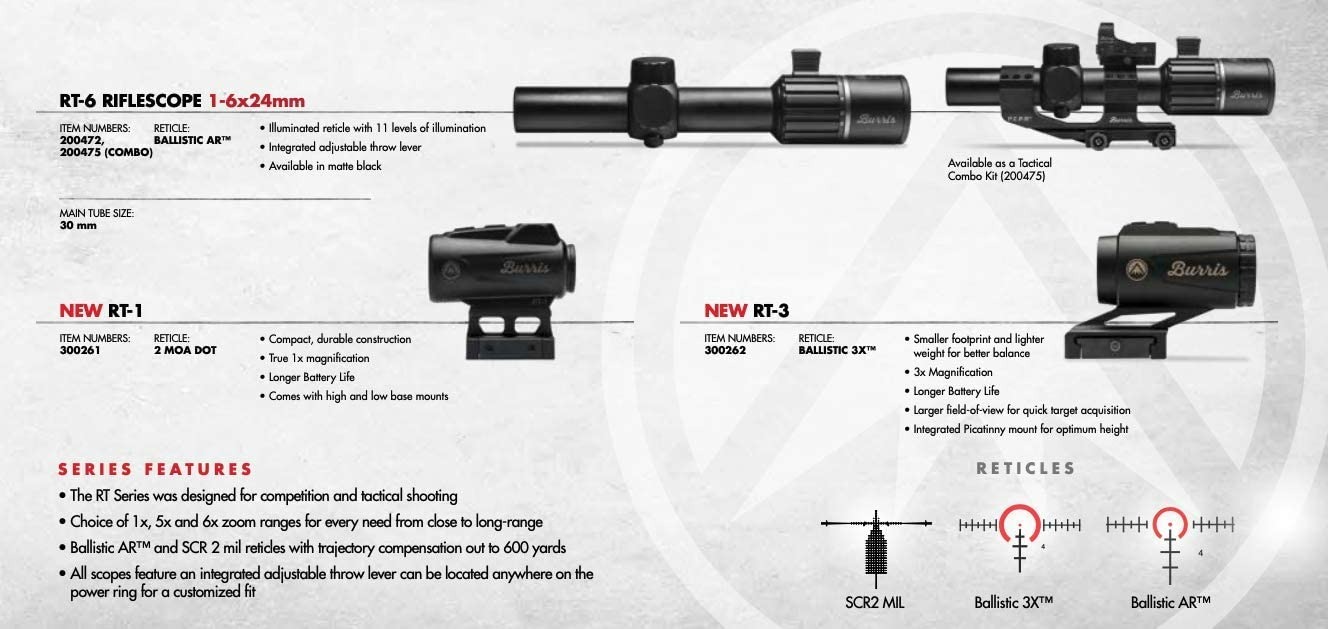 BURRIS RT SERIES LONG RANGE RIFLE SCOPE