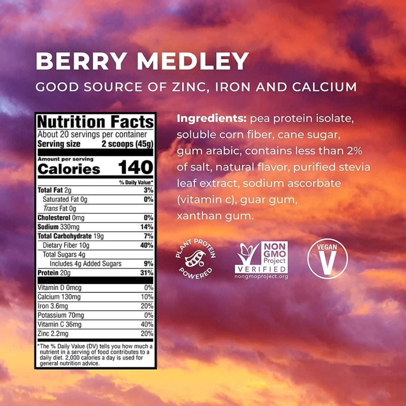 EVOLVE PROTEIN POWDER - BERRY MEDLEY - 32 OZ