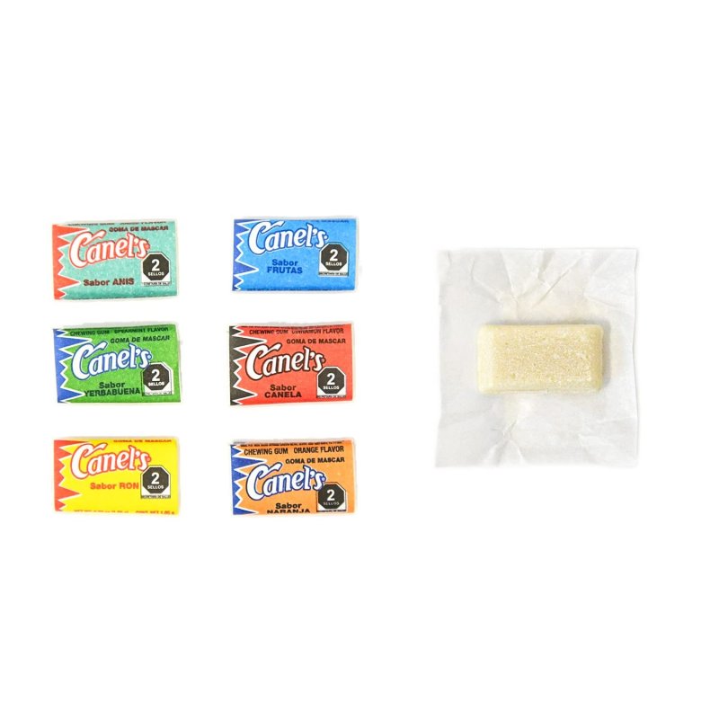CANEL'S MINIATURE GOMA DE MASCAR ASSORTED FLAVOR MEXICAN CHEWING GUM 3.8 OZ - 2 PAKET