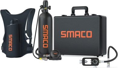 SMACO MINI SCUBA TANK 1.9L CAPACITY DIVING OXYGEN TANK