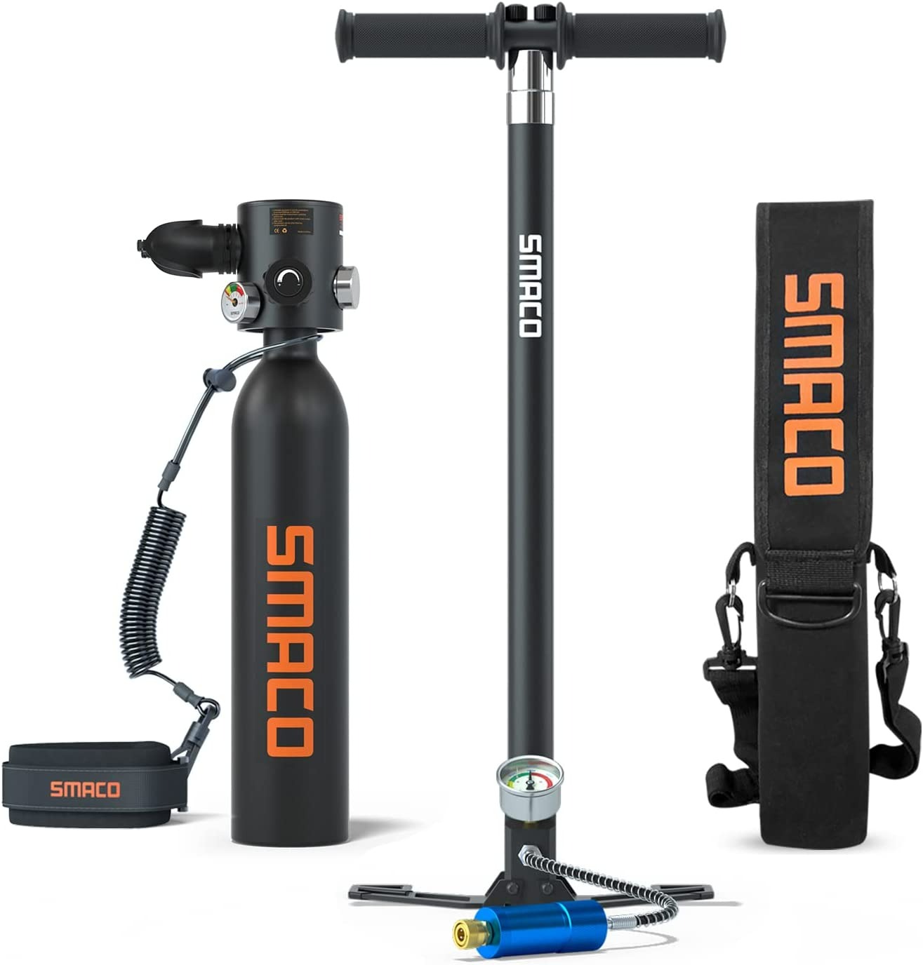 SMACO MINI SCUBA TANK DIVING GEAR FOR DIVER SCUBA DIVING TANK OXYGEN CYLINDER