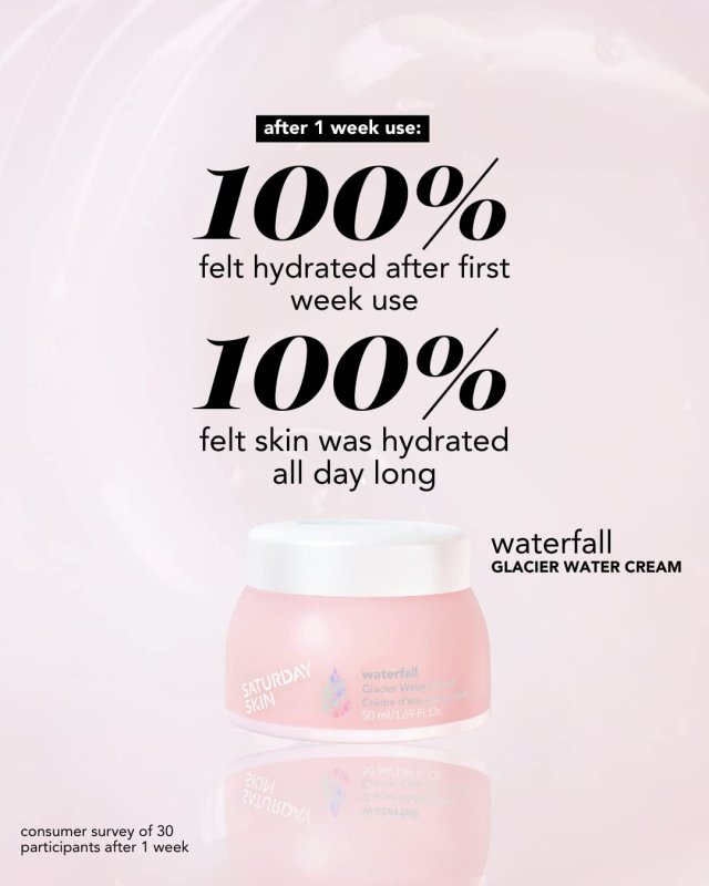 SATURDAY SKIN FACE MOISTURIZER WATER CREAM NATURAL FACIAL MOISTURIZER OIL - 1.69 FL OZ