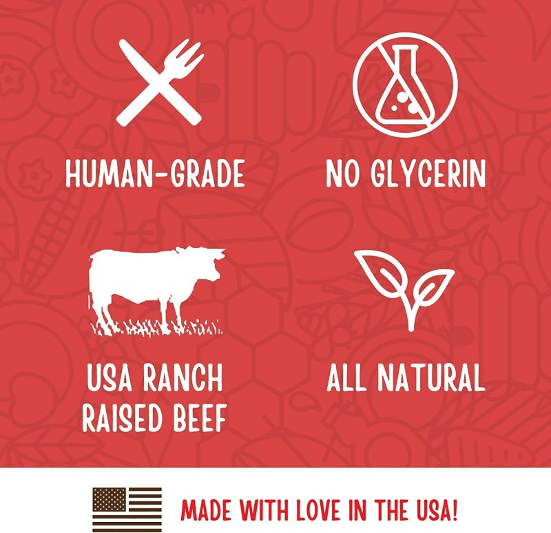 FULL MOON BEEF JERKY HEALTHY ALL NATURAL DOG TREATS GRAIN FREE - 11 OZ