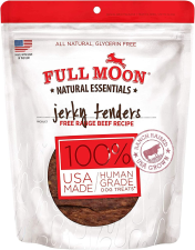 FULL MOON ALL NATURAL ESSENTIALS BEEF JERKY TENDERS FREE RANGE HUMAN GRADE - 24 OZ