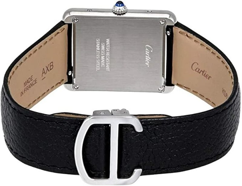 CARTIER TANK SOLO STEEL LEATHER LADIES WATCH WSTA0028 - 27 MM
