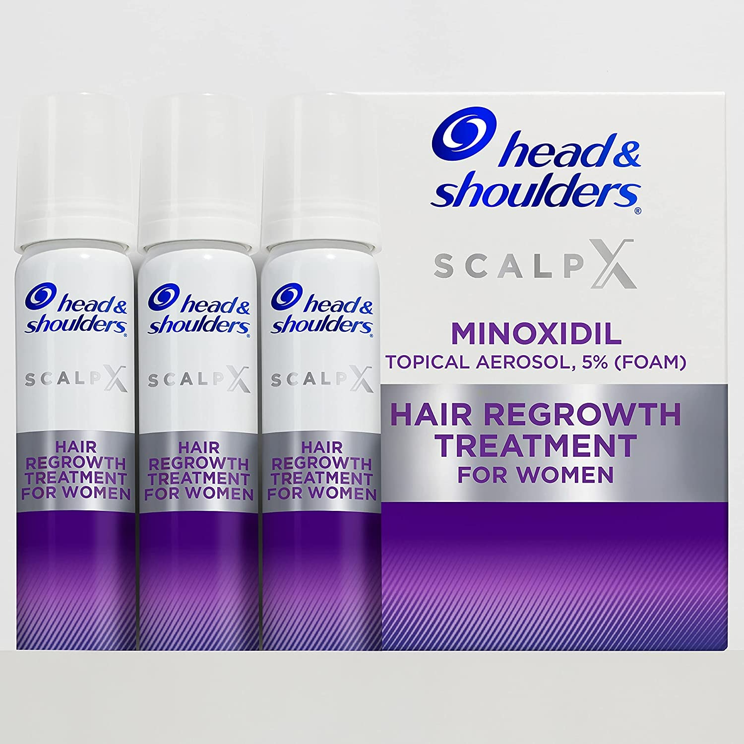 HEAD & SHOULDERS SCALP X 5% MINOXIDIL HAIR REGROWTH TREATMENT FOR WOMEN - 3'LU SET - 2.11 FL OZ