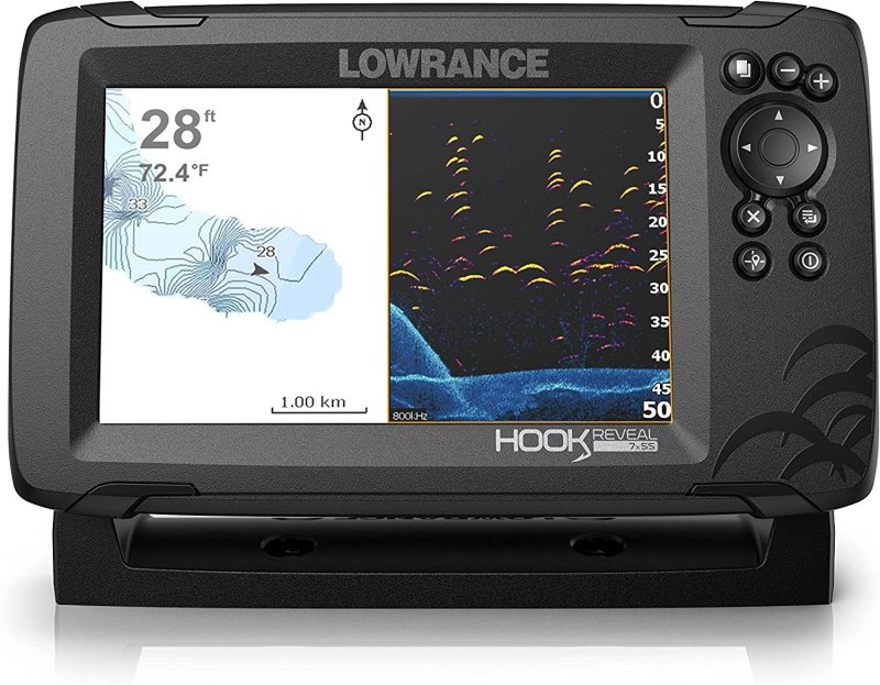 LOWRANCE HOOK REVEAL  FISH FINDERS WITH TRANSDUCER, PLUS OPTIONAL PRELOADED MAPS - 18 CM