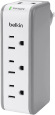BELKIN WALL MOUNT SURGE PROTECTOR W/ 3 AC MULTI OUTLETS & 2 USB PORTS