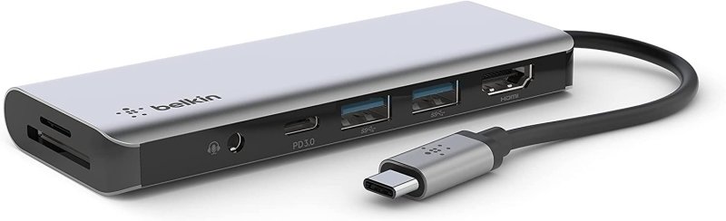 BELKIN USB-C HUB, 7-IN-1 MULTIPORT DOCKING STATION