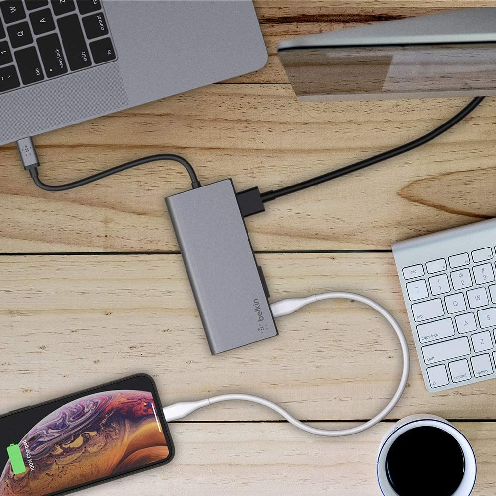 BELKIN USB-C HUB, 5-IN-1 MULTIPORT DOCKING STATION