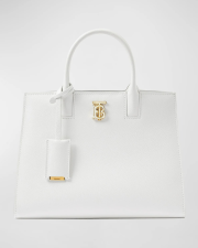 BURBERRY FRANCES LARGE LEATHER TOP-HANDLE BAG