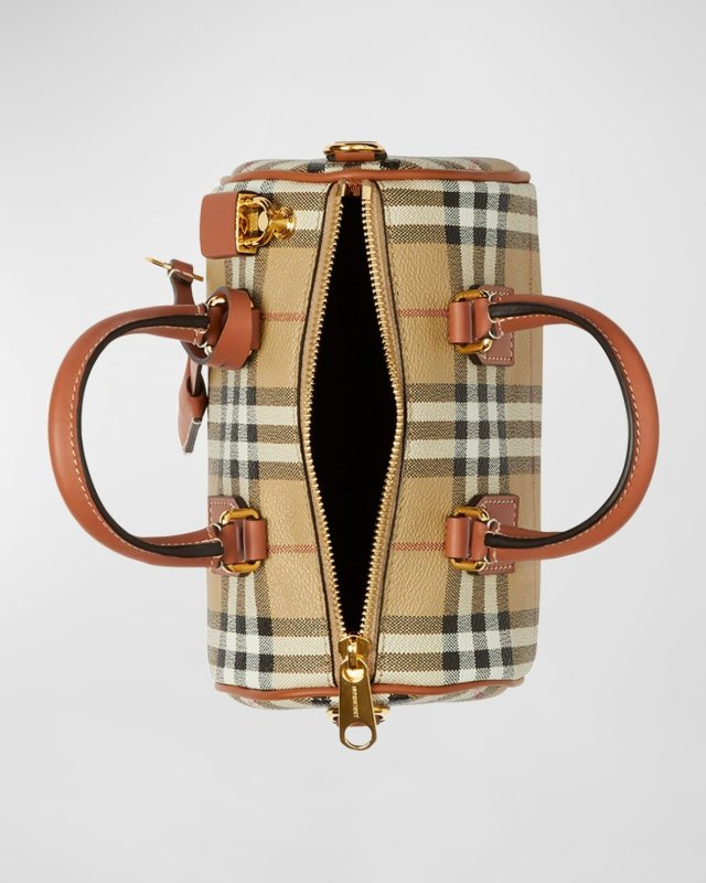 BURBERRY CHECK BOWLING SHOULDER BAG