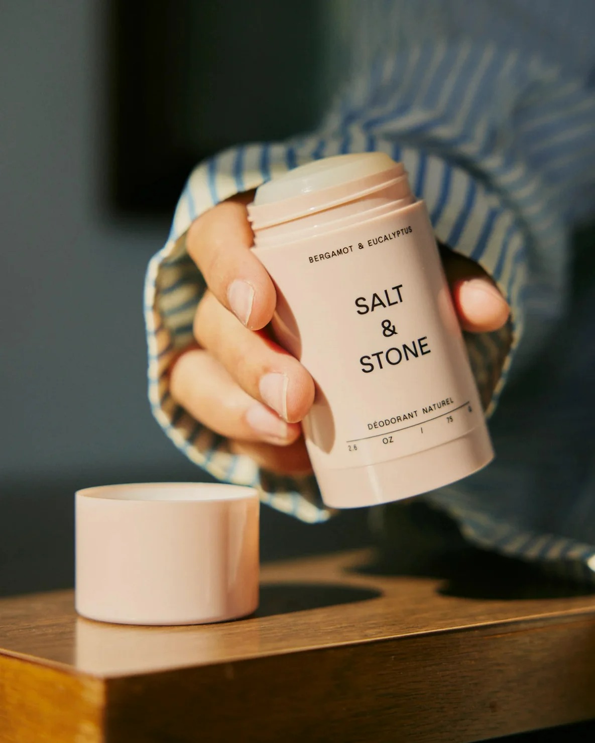 SALT & STONE  NATURAL DEODORANT GEL, BERGAMOT AND HINOKI - 2.6 OZ
