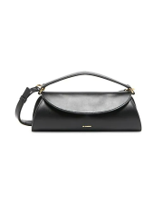 JIL SANDER SMALL CANNOLO LEATHER SHOULDER BAG