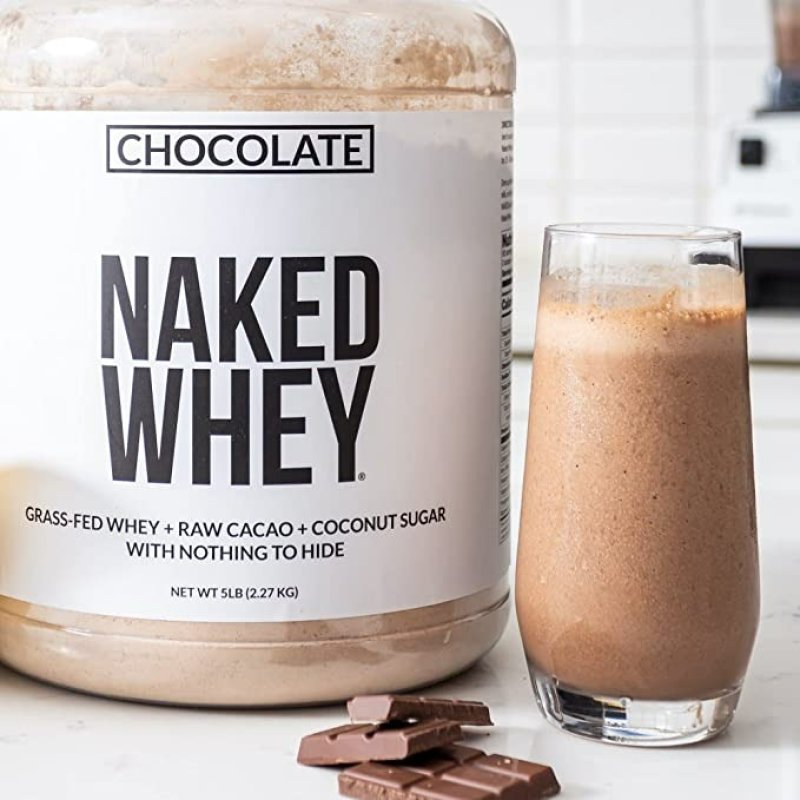 NAKED NUTRITION WHEY PROTEIN SUPPLEMENT POWDER - CHOCOLATE - 2.27 KG