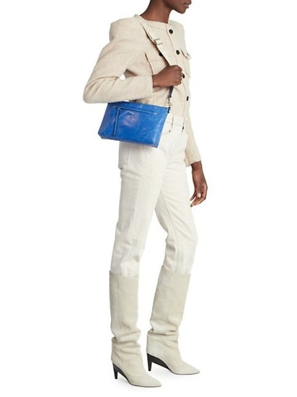 ISABEL MARANT NESSAH PATENT LEATHER SHOULDER BAG