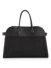 THE ROW SOFT MARGAUX 15 CANVAS & LEATHER SATCHEL