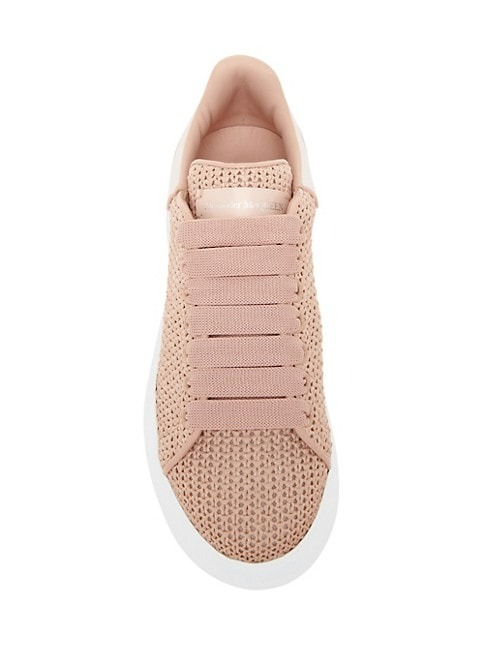 ALEXANDER MCQUEEN OVERSIZED RAFFIA LOW-TOP SNEAKERS