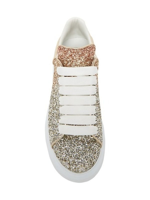 ALEXANDER MCQUEEN GLITTER OVERSIZED SNEAKERS
