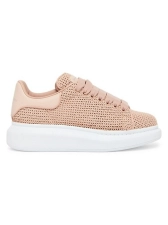 ALEXANDER MCQUEEN OVERSIZED RAFFIA LOW-TOP SNEAKERS