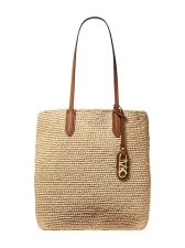 MICHAEL KORS LARGE ELIZA RAFFIA TOTE BAG