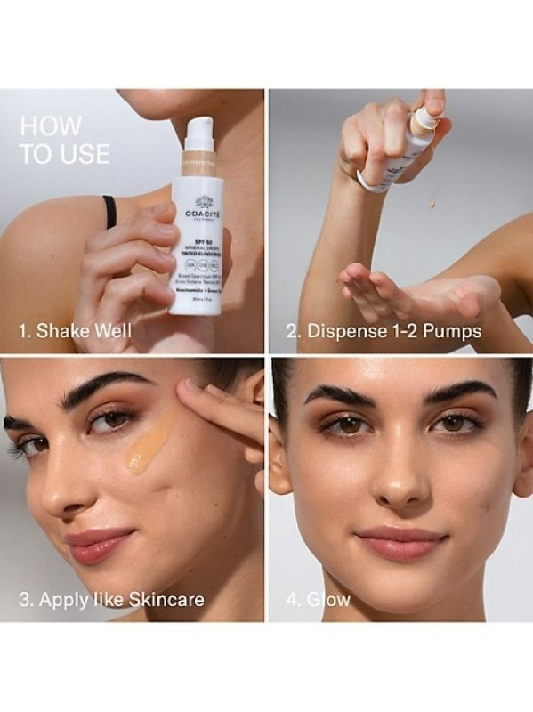 ODACITE SPF 50 FLEX-PERFECTING MINERAL DROPS TINTED SUNSCREEN - 1 FL OZ