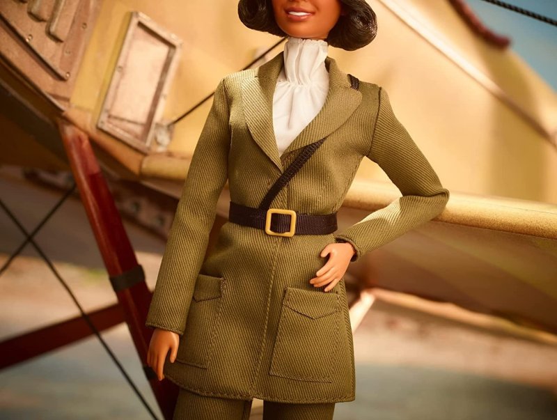 BARBIE INSPIRING WOMEN DOLL - BESSIE COLEMAN COLLECTIBLE DRESSED IN AVIATOR SUIT