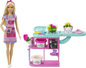 BARBIE FLORIST DOLL & PLAYSET - FLOWER-MAKING STATION