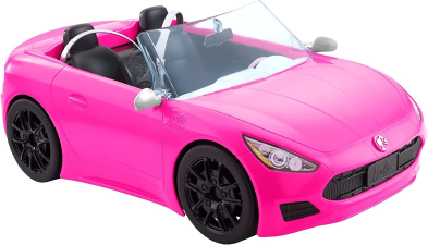 BARBIE TOY CAR - BRIGHT PINK 2-SEATER CONVERTIBLE