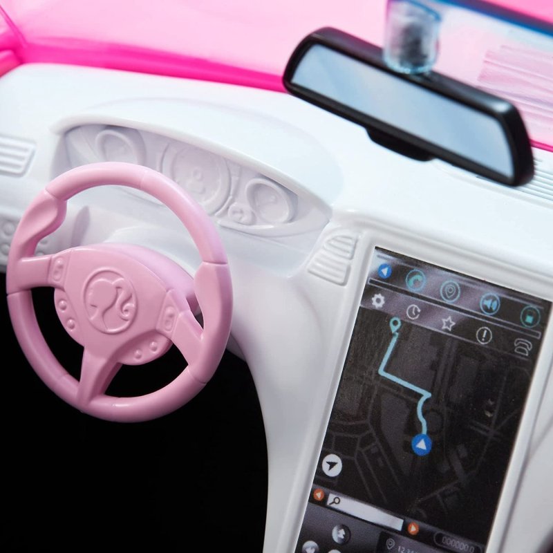 BARBIE TOY CAR - BRIGHT PINK 2-SEATER CONVERTIBLE